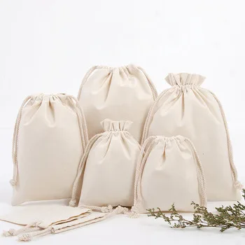 Printed Cotton Canvas Gift Drawstring Bag