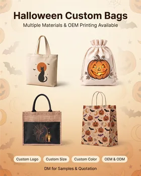 Printed Cotton Canvas Gift Drawstring Bag