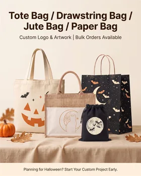 Printed Cotton Canvas Gift Drawstring Bag