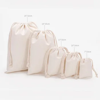 Printed Cotton Canvas Gift Drawstring Bag