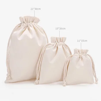 Printed Cotton Canvas Gift Drawstring Bag