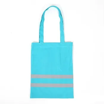 Custom Reflective Stripe Polyester Grocery Tote