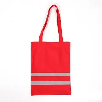 Custom Reflective Stripe Polyester Grocery Tote