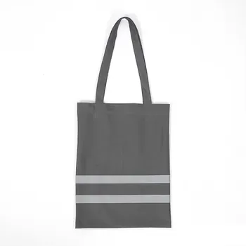Custom Reflective Stripe Polyester Grocery Tote