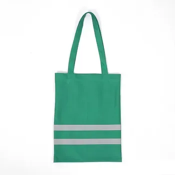 Custom Reflective Stripe Polyester Grocery Tote