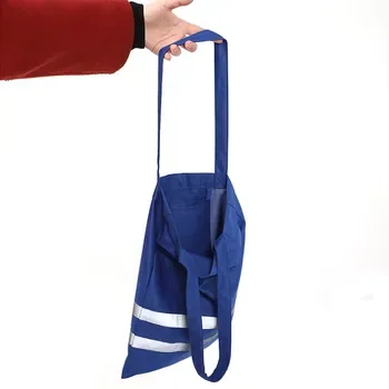 Custom Reflective Stripe Polyester Grocery Tote