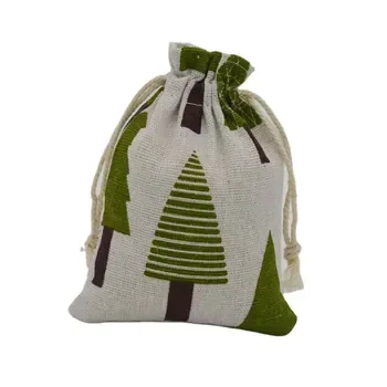 Cotton Linen Organizer Drawstring Pouch