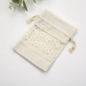 Custom Clear White Silk Drawstring Bag