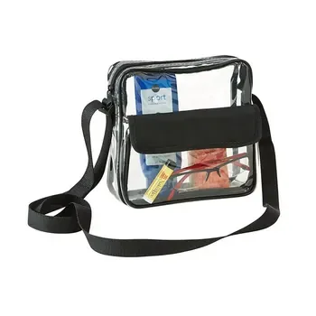 Custom Waterproof Zippered PVC Clear Bag with Front Pocket