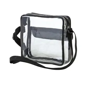 Custom Waterproof Zippered PVC Clear Bag with Front Pocket