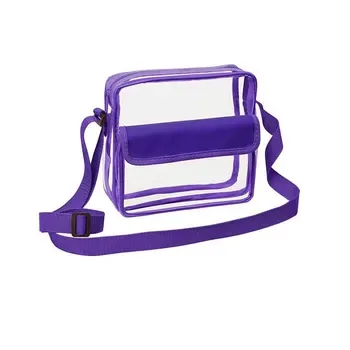 Custom Waterproof Zippered PVC Clear Bag with Front Pocket