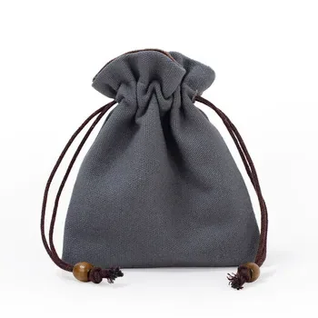Custom Natural Canvas Drawstring Gift Bag