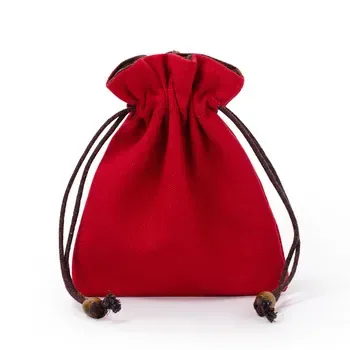 Custom Natural Canvas Drawstring Gift Bag
