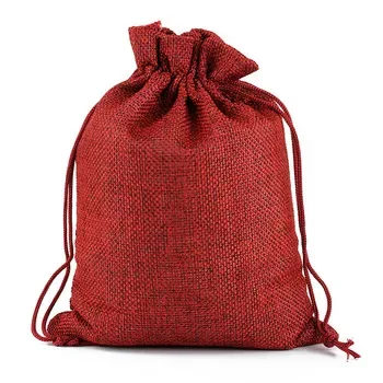 Custom Jute Drawstring Bag ZG20240724A17