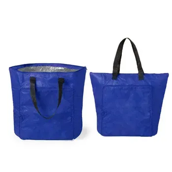 Custom Insulated Foil-Lined Foldable Polyester Lunch Cooler Bag