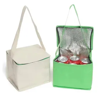 Custom Insulated Zippered Non-Woven Food Delivery Cooler Bag