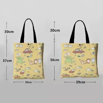 Custom Rainbow-Print Canvas Shopping Tote