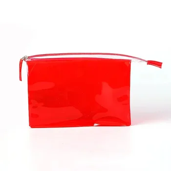 Clear PVC Travel Cosmetic Zipper Pouch