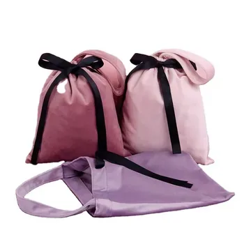 Custom Pink Drawstring Gift Bag