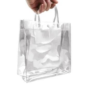 Custom Waterproof Clear PVC Shopping Tote