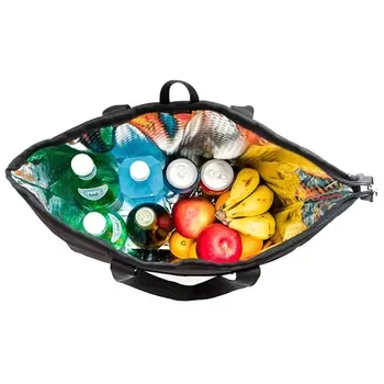 Custom Insulated Foil-Lined Foldable 600D Lunch Cooler Bag