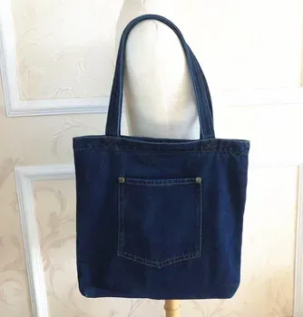 Custom Denim Shopping Tote ZG20250417A4