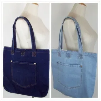 Custom Denim Shopping Tote ZG20250417A4