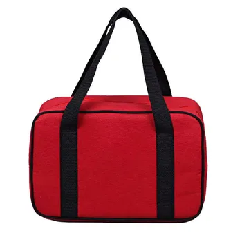 Red Oxford Foil-Lined Lunch Cooler Tote