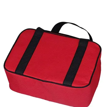 Red Oxford Foil-Lined Lunch Cooler Tote