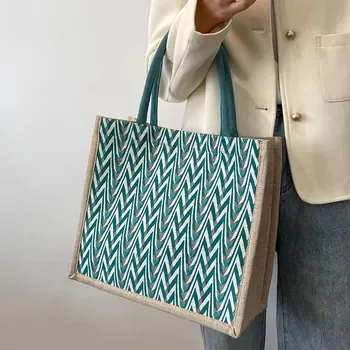 Custom Jute Shopping Tote ZG20250220A2