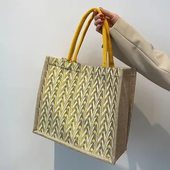 Custom Jute Shopping Tote ZG20250220A2