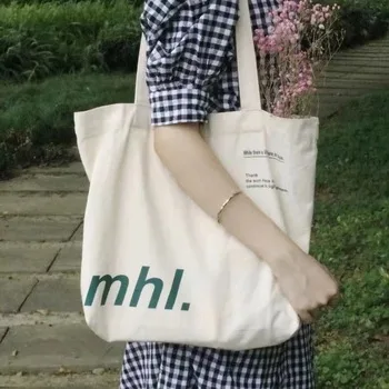 Canvas Shopping Tote with Interior Pockets