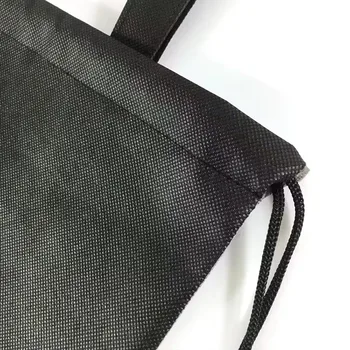 Black Non-Woven Drawstring Backpack