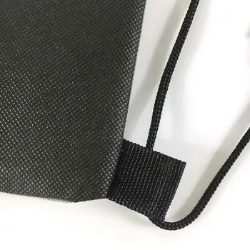 Black Non-Woven Drawstring Backpack