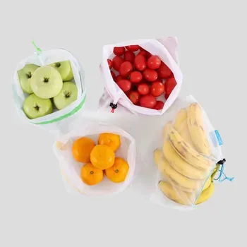 Custom Mesh Drawstring Polyester Produce Bag