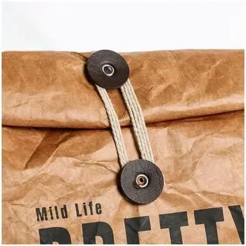 Custom Insulated Foil-Lined Foldable Kraft paper Lunch Cooler Bag