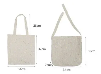 Custom Floral-Print Canvas Grocery Tote