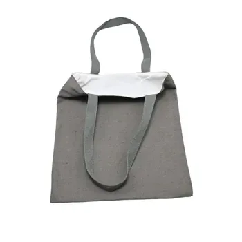 Grey Blank Canvas Shopping Tote