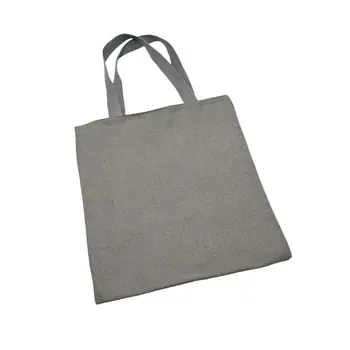 Grey Blank Canvas Shopping Tote