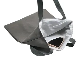 Grey Blank Canvas Shopping Tote