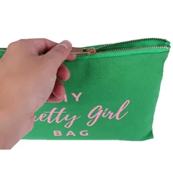 Custom Cotton Canvas Makeup Pouch