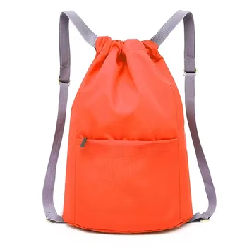 Oxford Sports Drawstring Backpack with Pocket
