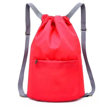 Oxford Sports Drawstring Backpack with Pocket