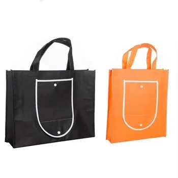 Custom Foldable Non-Woven Grocery Tote ZGZE34ER6