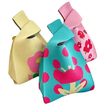 Mini Knitted Wrist Shopping Tote