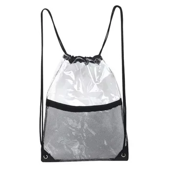 Clear PVC Beach Drawstring Backpack