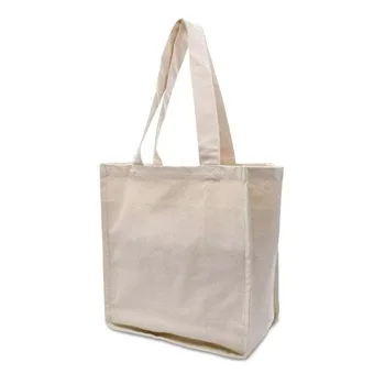 Cotton Shopping Tote with Multiple Pockets