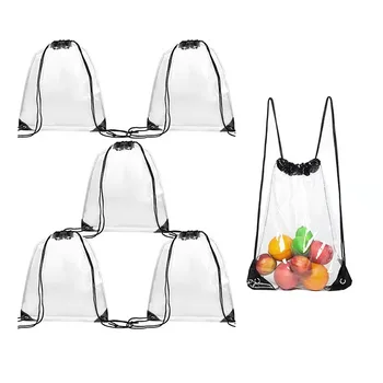 Waterproof Clear PVC Sports Drawstring Backpack