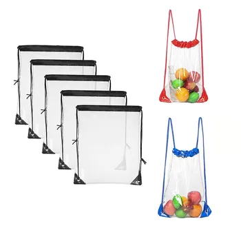 Waterproof Clear PVC Sports Drawstring Backpack