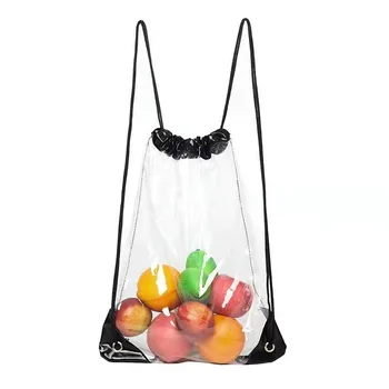 Waterproof Clear PVC Sports Drawstring Backpack